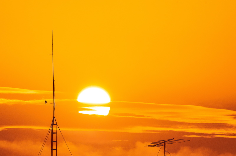 sun, yellow, poza rica de hidalgo, no people, nature, technology, sunset, tranquil scene, orange color, lens flare, 4K, romantic sky, copy space, mexico