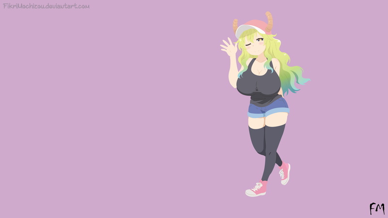 one person, quetzalcoatl (Kobayashi-san Chi no Maid Dragon), arms raised, full length, young adult, human arm, motion, women, sport, mid-air, front view