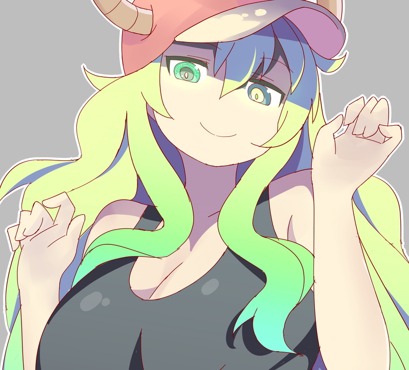anime girls, Kobayashi-san Chi no Maid Dragon, green hair, anime, quetzalcoatl (Kobayashi-san Chi no Maid Dragon), 2K