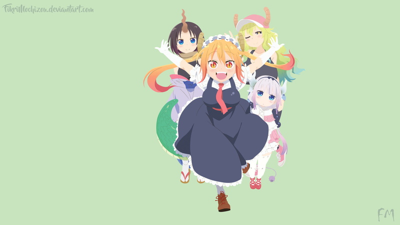 Tohru (Miss Kobayashis Dragon Maid), 1080P, Anime, Quetzalcoatl (Miss Kobayashis Dragon Maid), Miss Kobayashis Dragon Maid, Elma (Miss Kobayashis Dragon Maid)