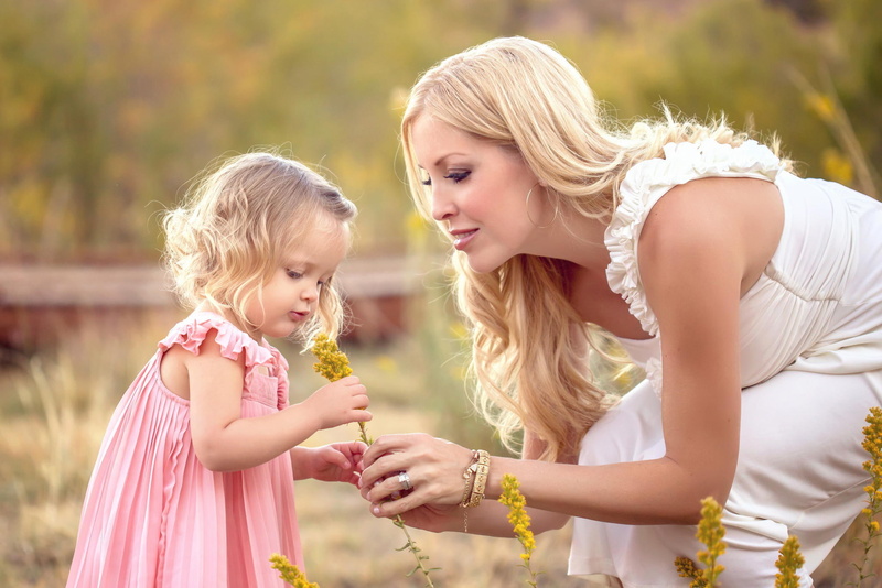summer, offspring, playing, love, park - Man Made Space, daughter, caucasian Ethnicity, portrait, flower, grass, cute, meadow, long hair, childhood, parent