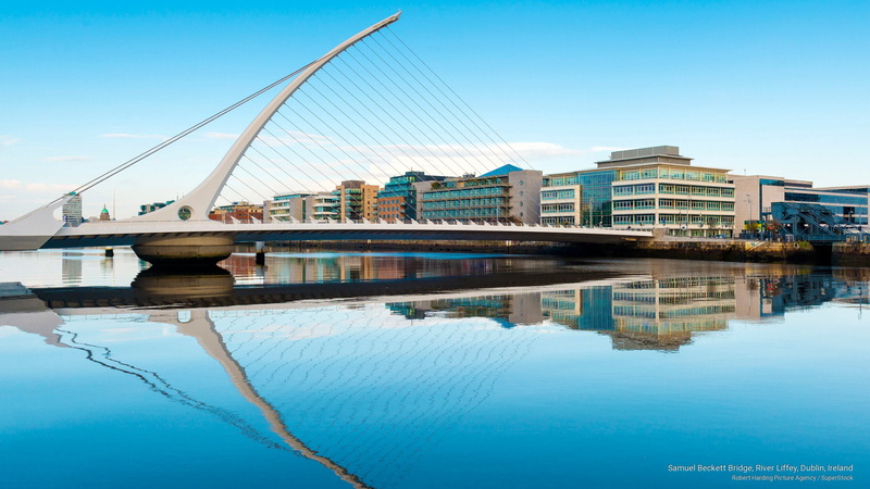 river, beckett, samuel, dublin, Architecture, liffey, 2K, ireland, bridge