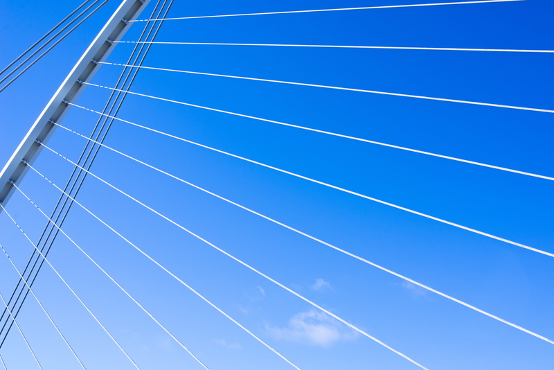 sky, close-up, day, metal, textured effect, blue, backgrounds, ireland, no people, low angle view, cable, 5K, in a row, samuel beckett bridge, nature