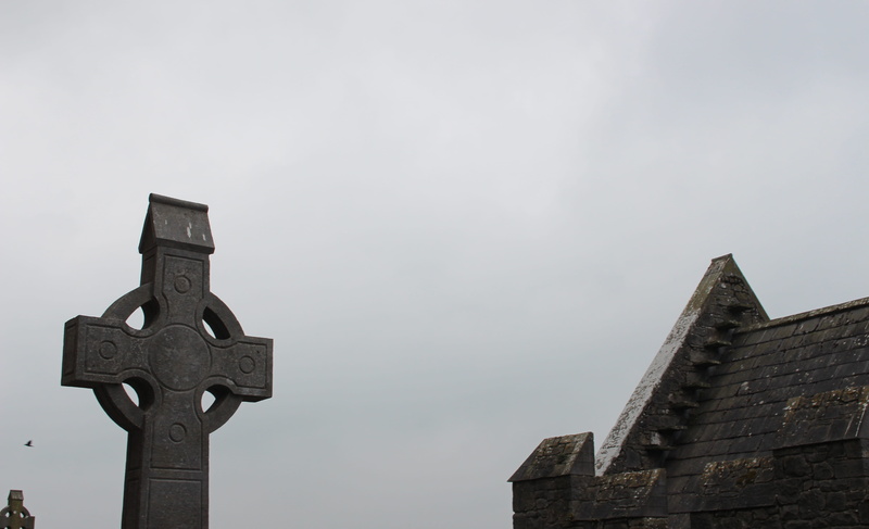 spirituality, built structure, no people, building exterior, belief, cross, architecture, nature, history, 5K, ireland, low angle view, sky, cemetery