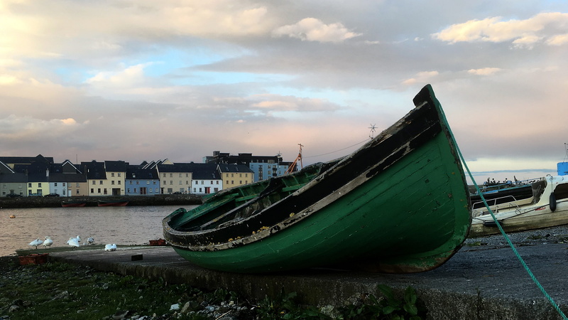 landscape, slipway, wooden, land, beach, cloud - sky, water, moored, eire, sky, 2K, outdoors, no people, day, sea, boat, dock, mode of transportation