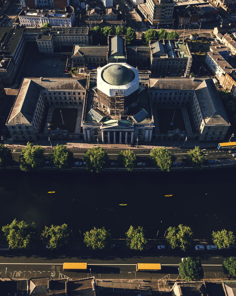 modern, built structure, drone, tree, building, 2K, road, outdoors, building exterior, sunlight, cityscape, growth, cars, bus, 13 merchants quay, archtecture