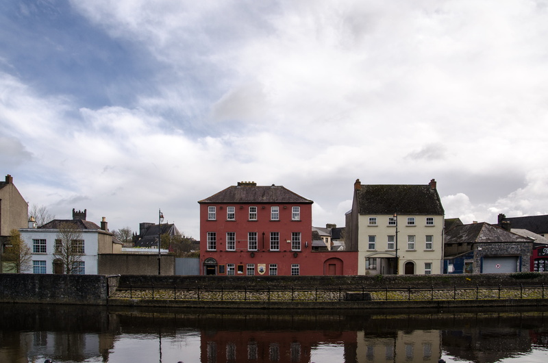 water, sky, no people, transportation, built structure, reflection, building exterior, building, kilkenny, architecture, town, river, row house, 4K, city