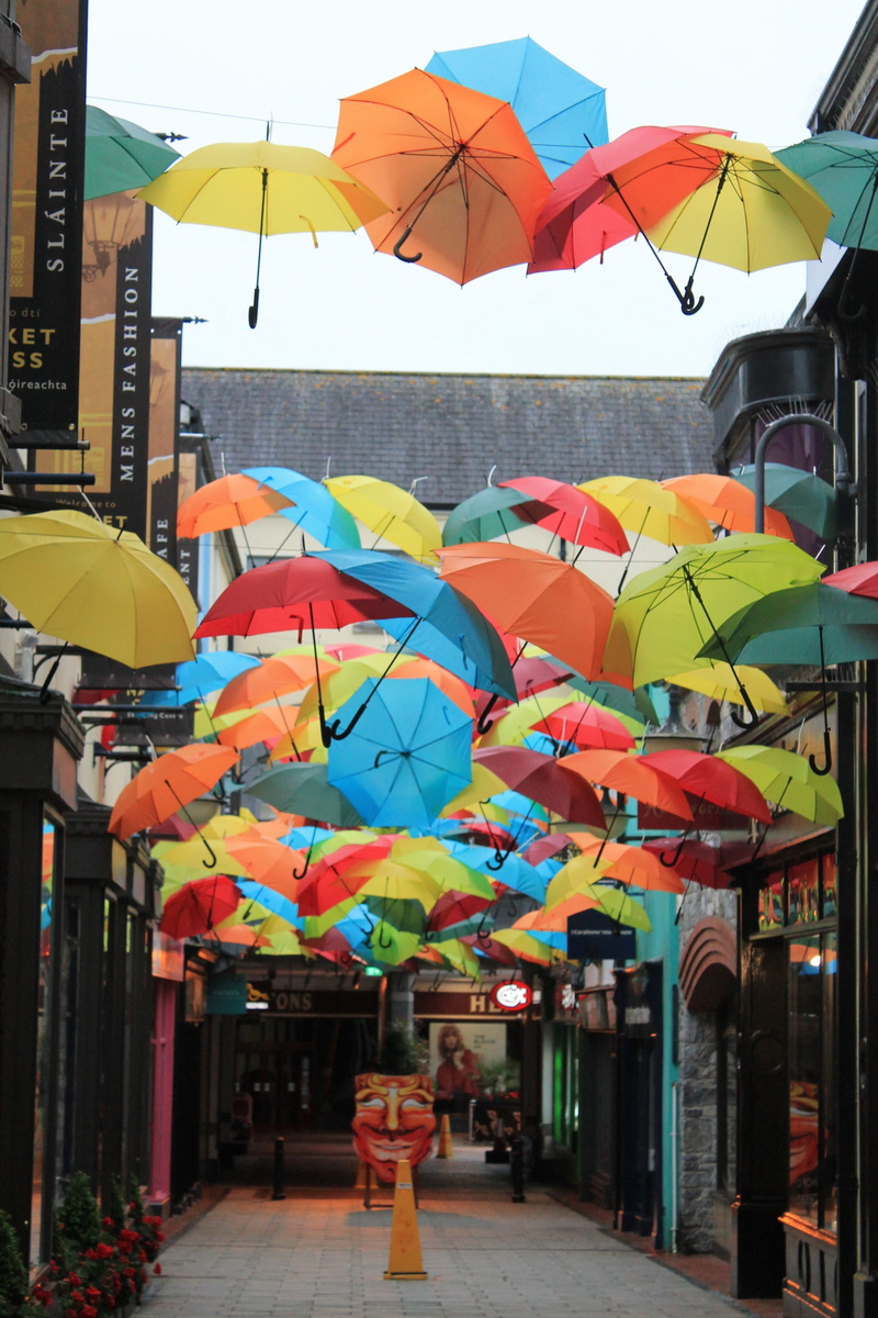 city, umbrella, market, day, umbrellas, parasol, protection, decoration, architecture, kilkenny, 4K, tour, outdoors, nature, security, multi colored, ireland