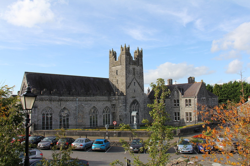 built structure, land vehicle, kilkenny, history, holy, nature, heritage, travel, cloud - sky, religion, the black abbey, town, motor vehicle, architecture