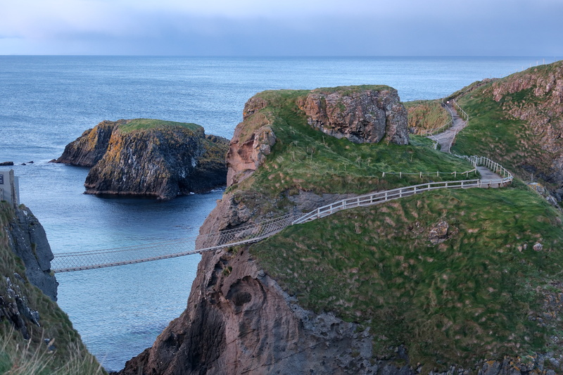 5K, cliff, solid, nature, rope bridge, water, carrick-a-rede, beauty in nature, bridge, coast, land, northern ireland, beach, bay, eroded, stack rock