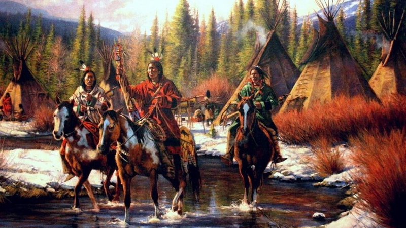 day, travel, adult, outdoors, nature, full length, plant, tree, art, painting, horses, architecture, forest, land, real people, indians, men, water, 1080P
