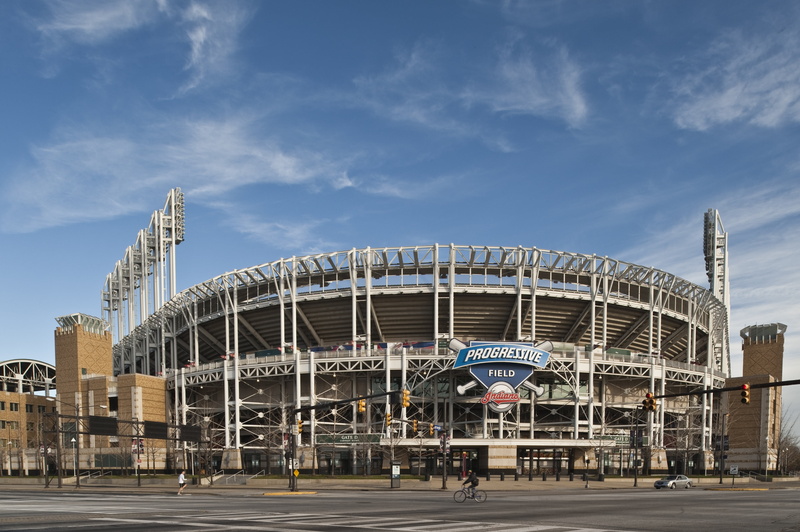 building exterior, walking, travel destinations, travel, city, ohio, tourist destination, 4K, lights, progressive, lifestyles, progressive field, baseball