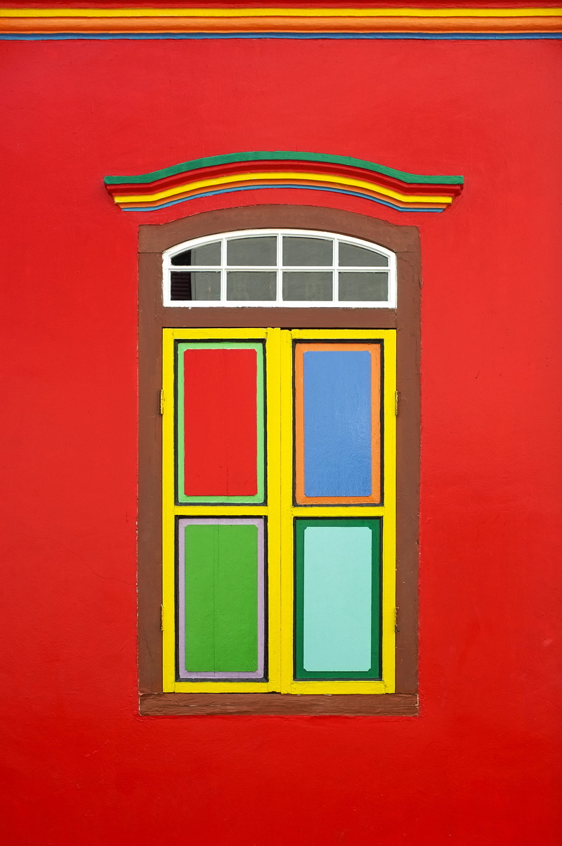outdoors, closed, littleindia, beautiful, shape, vibrant color, colours, colored background, heritage, yellow, single, door, pattern, alone, built structure