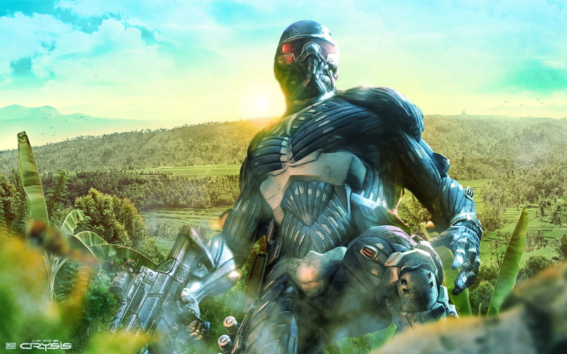 armed Forces, sky, beauty in nature, game, male likeness, human representation, jungle, crysis, plant, day, art and craft, art, statue, people, real people