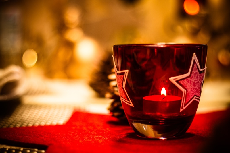 table, no people, christmas card, dark, fire - natural phenomenon, holiday, advent, candle, flame, green, christmas, indoors, fashion, printed, background
