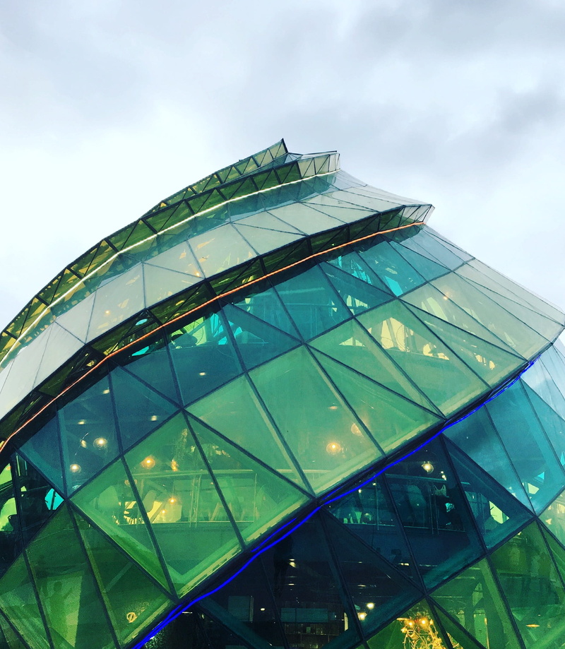 sky, city, architecture, nature, building exterior, green, lotus, travel destinations, dalat, vietnam, high, built structure, building, reflection, outdoors