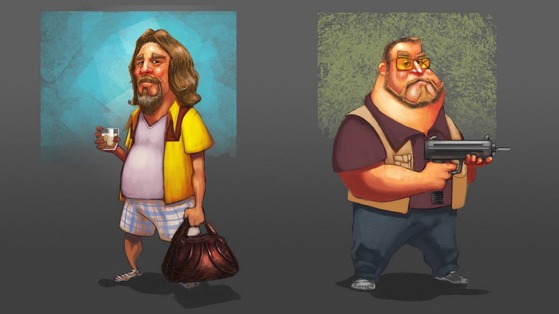 1080P, the big lebowski the dude walter sobchak movies