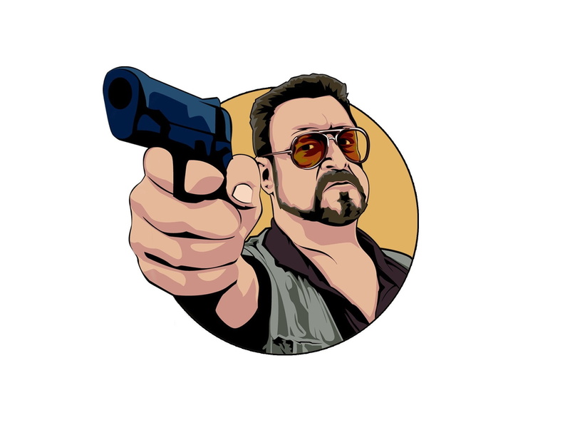 big, gun, comedy, crime, 1080P, lebowski, weapon, pistol
