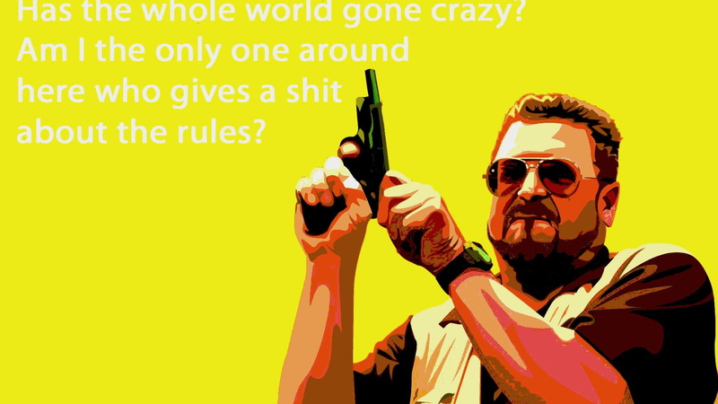 pistol, lebowski, big, sadic, weapon, gun, 1080P, crime, comedy
