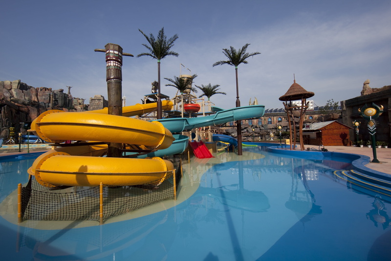 vacations, pool, summer, tree, 5K, blue, leisure Activity, swimming Pool, nature, Changzhou, yellow, building exterior, perfect water world, day, Valley