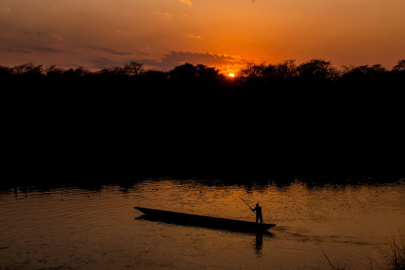 summer, silhouette, sunset, transport, one person, vacation, asia, transportation, sky, Boat, people, real people, men, tree, nautical Vessel, River, scenics