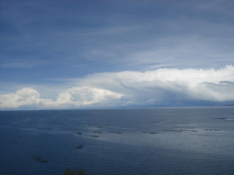 idyllic, lake, sky, tranquil scene, titicaca, land, tranquility, clouds, bolivia, non-urban scene, dawn, water, outdoors, 1080P, nature, scenics, peru