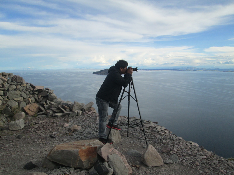 Titicaca, beauty in nature, occupation, one person, activity, rock, 4K, scenics - nature, full length, cloud - sky, Photos, Photographer, photography themes