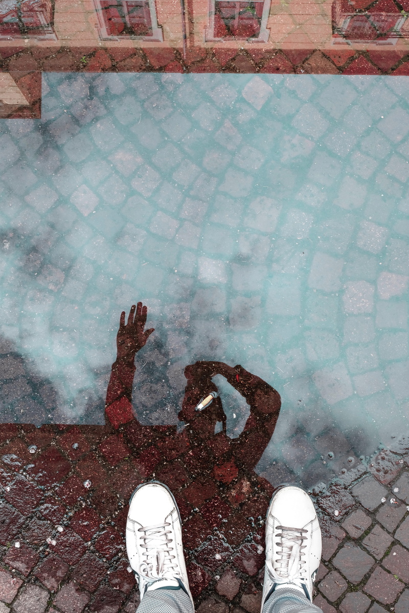 self portrait, body part, italy, men, one person, fuji, me, flooring, urban, reflex, water, high angle view, personal perspective, swimming pool, outdoors