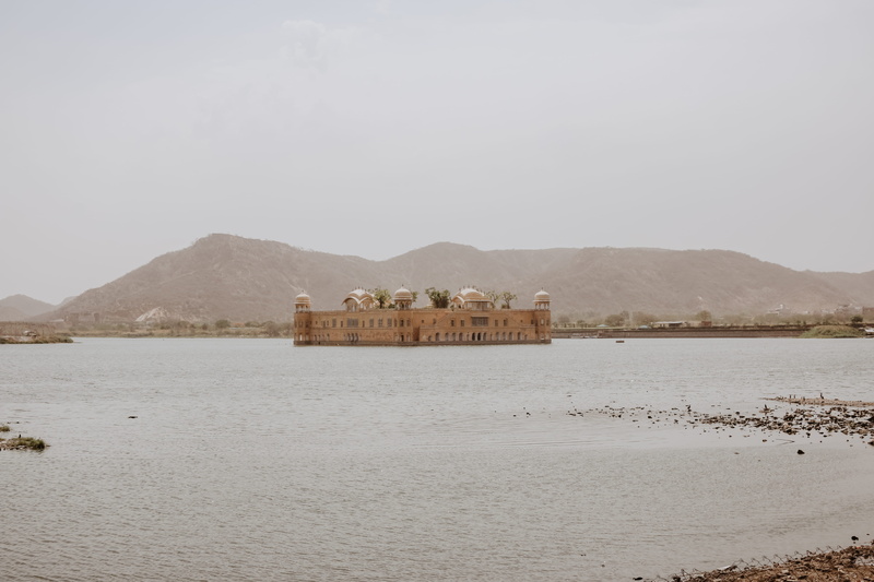body, palace, scenics - nature, outdoors, nature, building exterior, temple, beauty in nature, jal mahal, 5K, tranquility, beach, day, traditional design