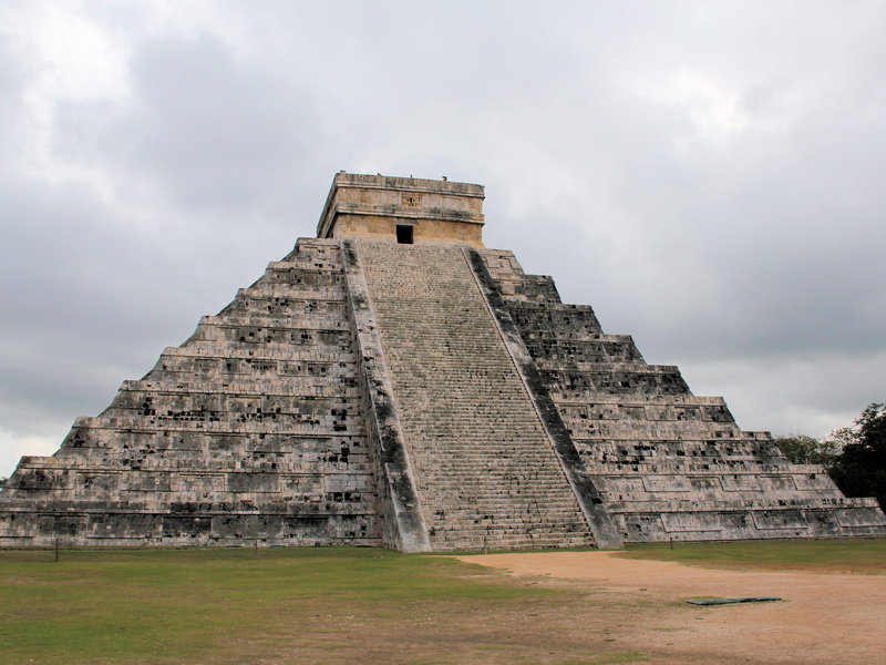 chichen, daytime, yucatán, ancient, outdoors, temple, place of worship, pyramid of kukulcán, travel destinations, el castillo, ruins, travel, maya, step pyramid