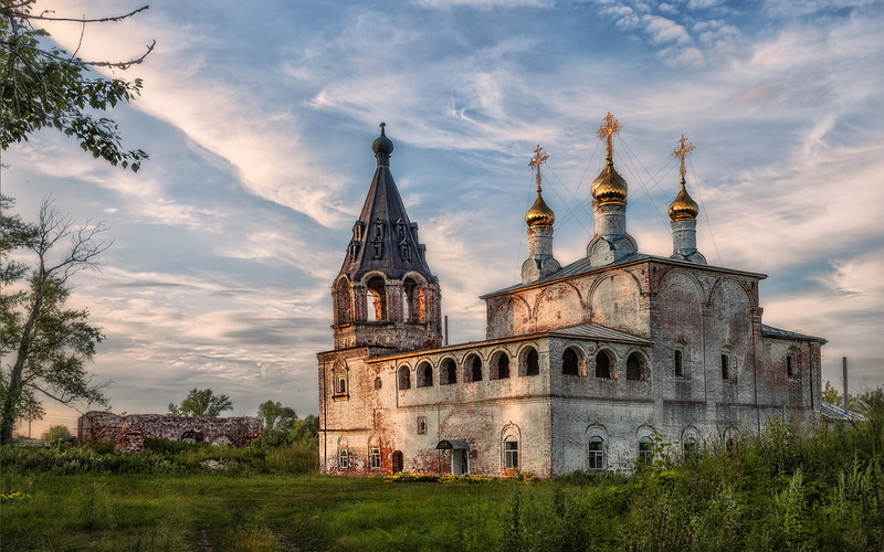 Muromsky district, the Cathedral of Christ the Savior, the village of Borisogleb, 1080P