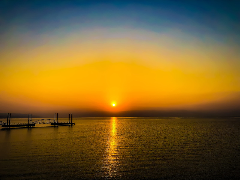 calm water, 4K, horizon over water, silhouette, sunrise over water, bright, christian, new dawn, nof ginosar hotel, peaceful, beauty in nature, catholic