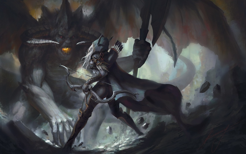 diablo, animal, wind, Heroes of the Storm, day, dota, animal themes, tree, animal wildlife, 2K, marine, indoors, nature, ranger, art and craft, Archer
