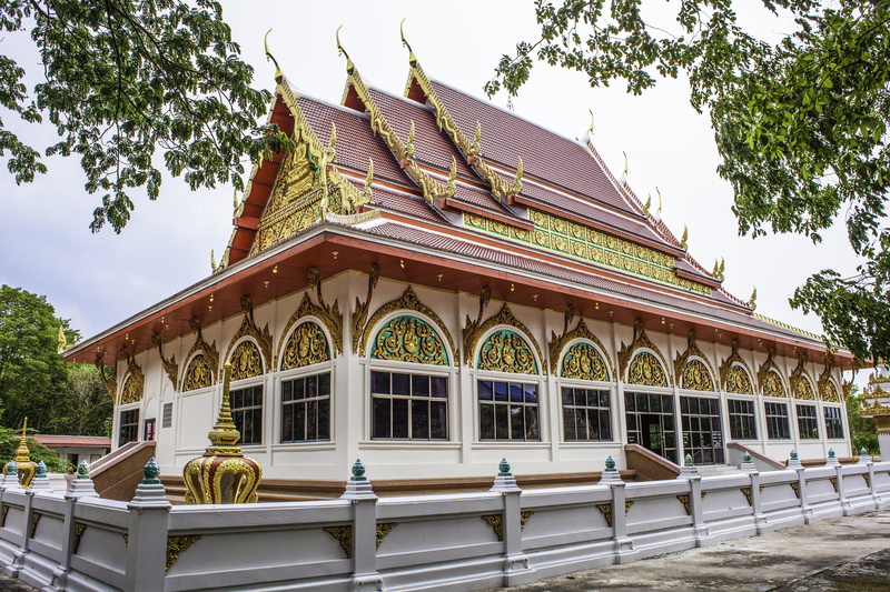 isaan, ubolratana, architecture, thailand, sky, religion, temple, tree, roof, outdoors, spirituality, railing, plant, khon-kaen, building, 5K, built structure