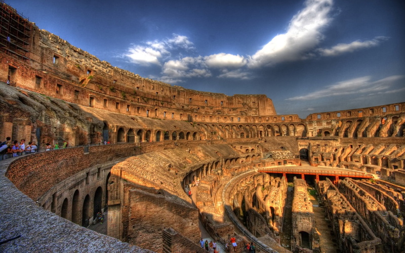monument, amphitheater, outdoors, ancient, no people, building exterior, history, cultures, travel Destinations, Colosseum, brown, cloud - sky, the Past