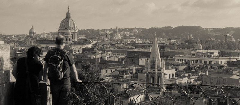 day, residential district, 4K, city, home, building exterior, lifestyles, terrazza del pincio, landscape, men, balcony, roma, art, italian, religion, roman