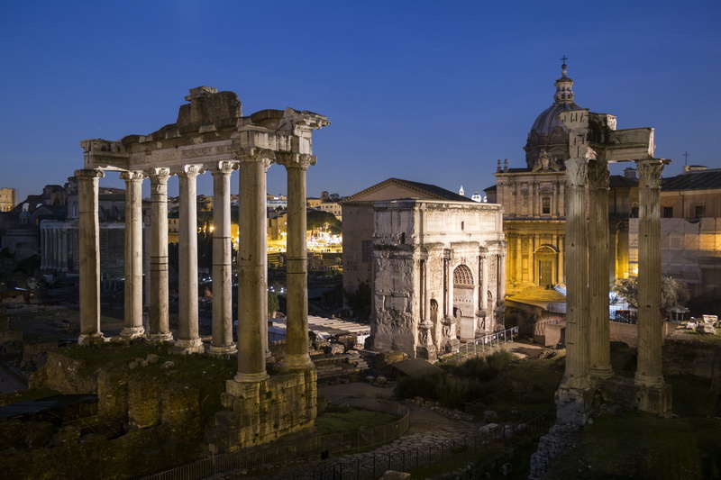 clear sky, old ruin, architectural column, old, building, history, Ruin, outdoors, the past, building exterior, no people, Foro Romano, deterioration, architecture