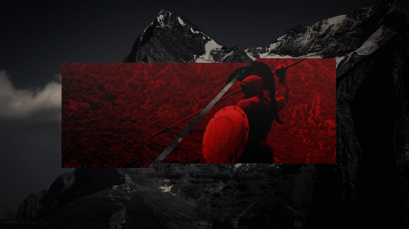 mountains, gray, red, 2K, warrior, Roman