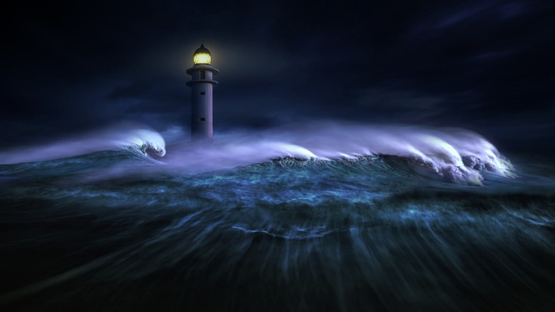 storm, outdoors, sea, guidance, no people, built structure, building, nikos bantouvakis 500px night sea storm dark nature digital art lighthouse, water