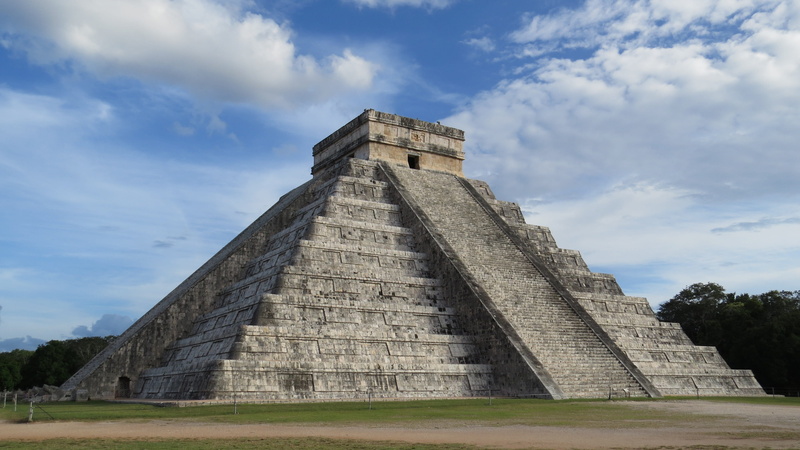 pyramid, 4K, cloud - sky, place of worship, itza, ancient civilization, building, ruined, archaeology, day, the past, travel destinations, ruin, old ruin