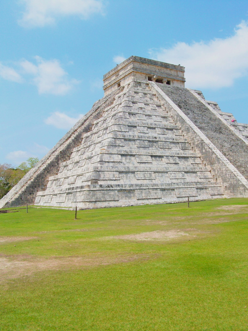 pyramid, Mexico, sky, nature, the past, place of worship, ancient civilization, cloud - sky, Chichen Itza, ancient, history, Ruins, 2K, built structure