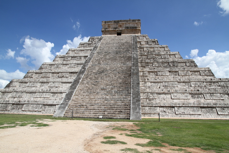 nature, the past, religion, chichen itza, outdoors, ancient, ruined, cloud - sky, ancient times, sky, travel destinations, archeology, stone material, the mayans