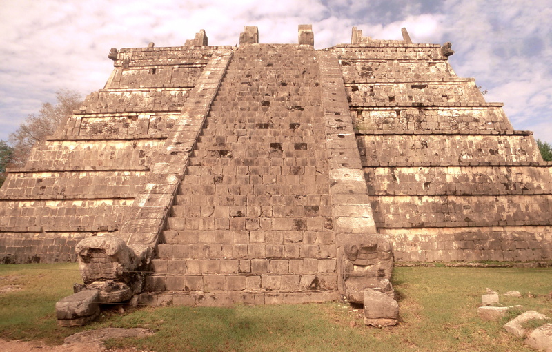 religion, outdoors, tourism, history, ancient, architecture, old, cloud - sky, the past, no people, 4K, travel, building exterior, mexico, ruined, yucatan