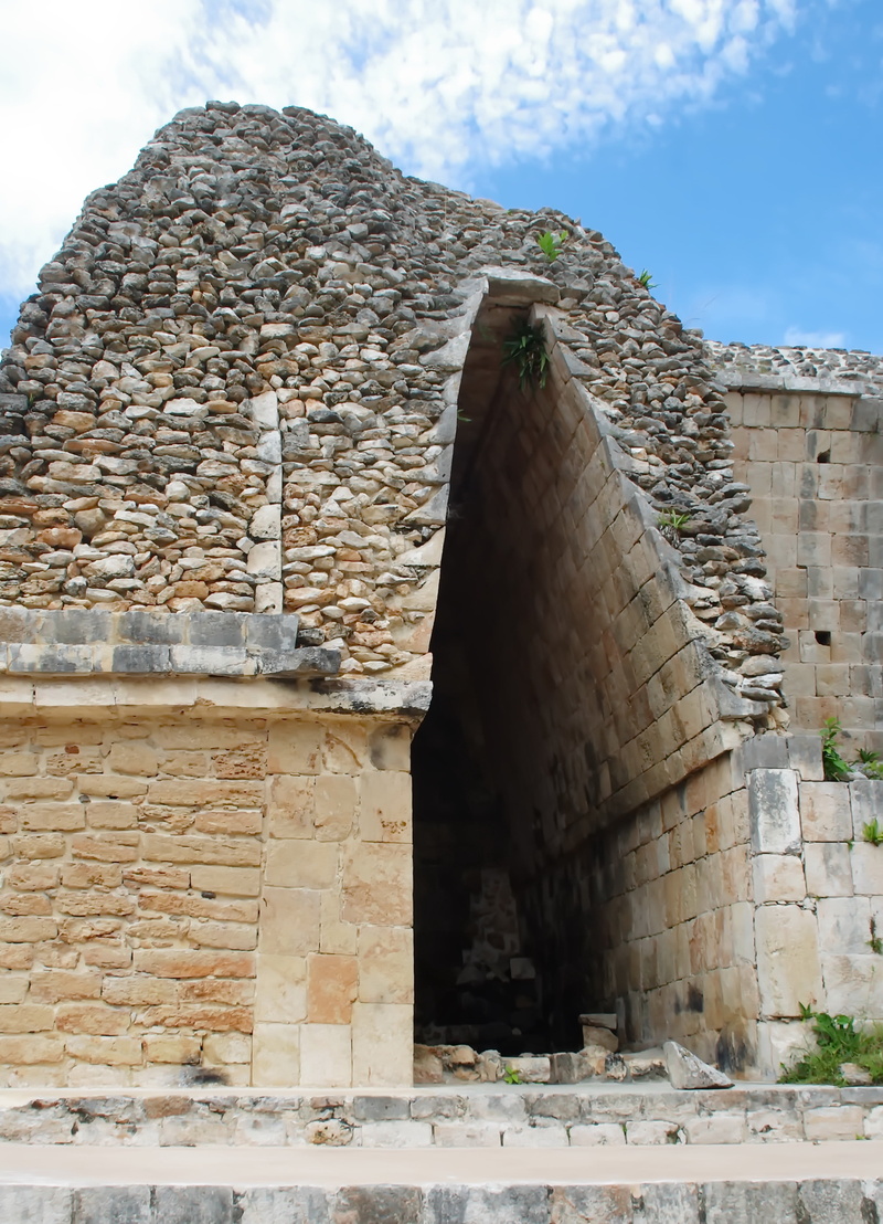 mexico, building, low angle view, building exterior, sky, old, nature, no people, the past, built structure, stone Material, architecture, archaeology