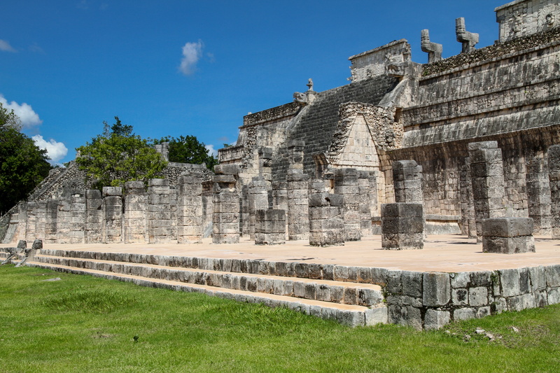 5K, tree, monument, monuments, blue, the mayans, ancient, history, chichen itza, outdoors, nature, temple, the aztecs, architecture, brick, ancient times