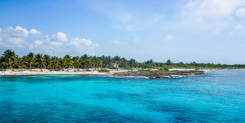 leaf, nature, mexico, tropical climate, sky, surrounded, waves, tropical, bay, outdoors, sea, tranquil scene, beauty in nature, beach, blue, vacations