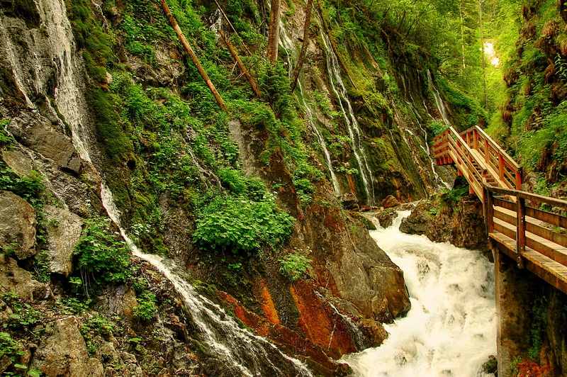 day, tree, tranquility, beauty in nature, flowing water, landscape, 2K, outdoors, waterfalls, holiday, cold, running water, roaring waterfall, mountains
