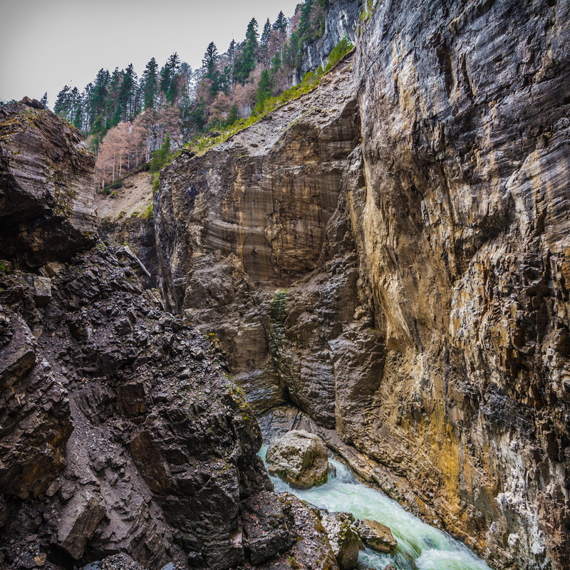 flow, eroded, tranquility, formation, murmur, nature, river, waters, alpine, rock - object, gorge, atmospheric, plant, 2K, land, bavaria, stone, waterfall