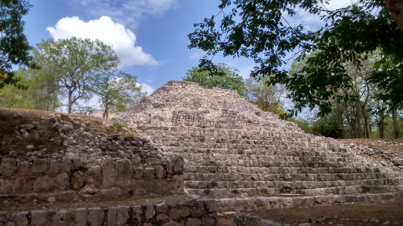 plant, ancient civilization, stone wall, archaeology, cloud - sky, the past, tree, old ruin, mayan, deterioration, ruined, ancient, ancient history, day