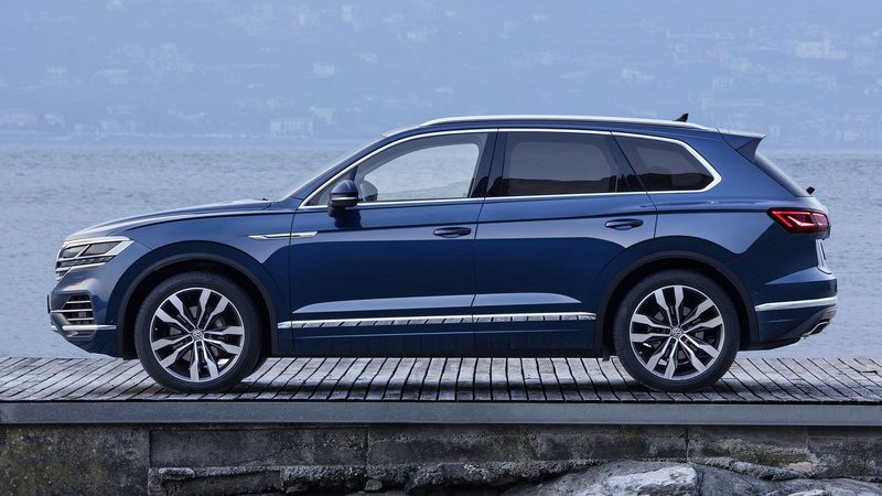 Luxury Car, Crossover Car, Volkswagen, Volkswagen Touareg, Blue Car, Car, Mid-Size Car, 1080P, SUV